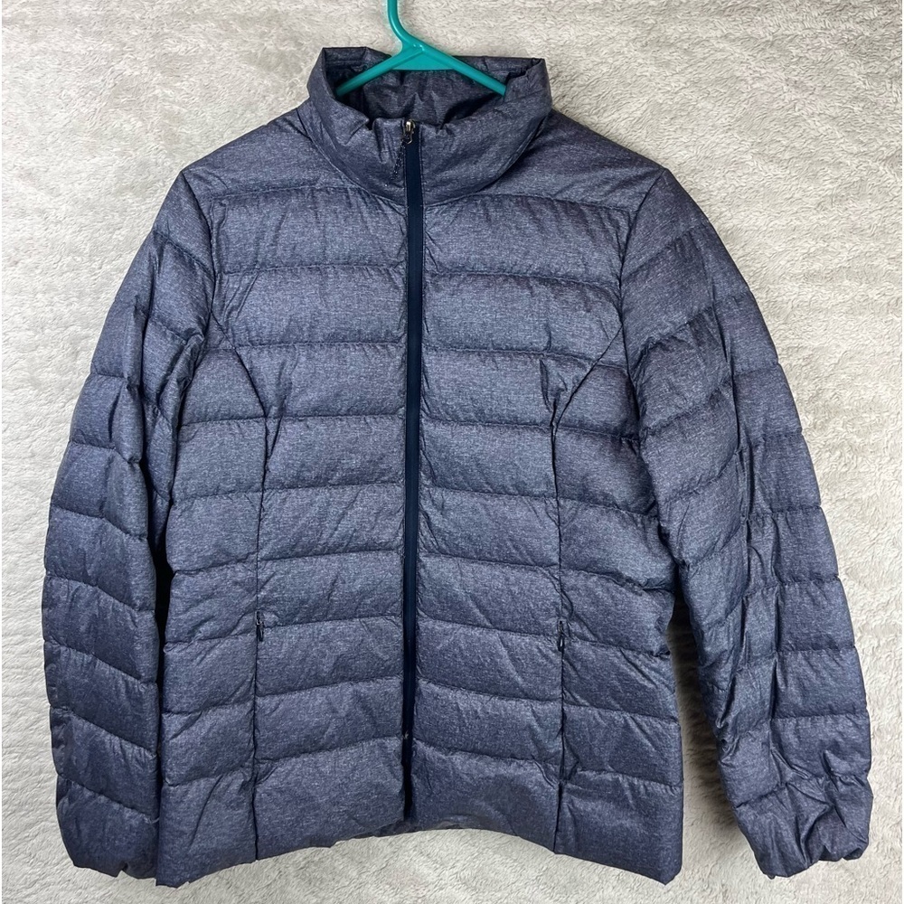 EDDIE BAUER Men's Down Blue Puffer Jacket Sz M 80%+ Down